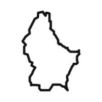 Luxembourg country map Symbol mark in filled style vector