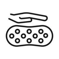 Latex mattress material Symbol mark in filled style vector