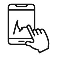 Finger confirms signature Symbol mark in filled style vector
