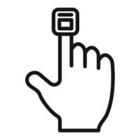 Fingertip pulse oximeter Symbol mark in filled style vector