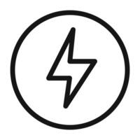 Lightning power charge Symbol mark in filled style vector