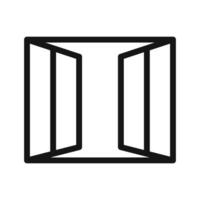 Open windows Symbol mark in filled style vector