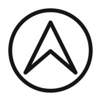 Navigator arrow Symbol mark in filled style vector
