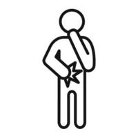 Nausea Symbol mark in filled style vector