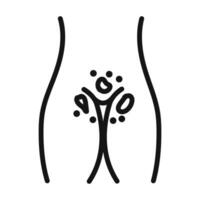 Genital rash Symbol mark in filled style vector
