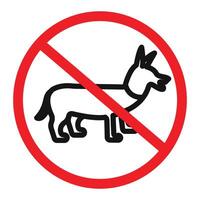 No dogs allowed Symbol mark in filled style vector