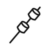 Marshmallow stick Symbol mark in filled style vector