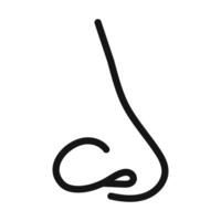 Human nose Symbol mark in filled style vector