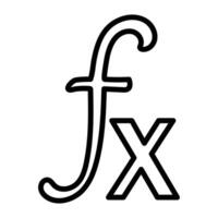 Math function Symbol mark in filled style vector