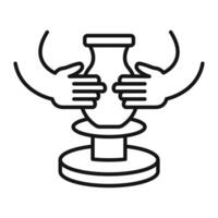 Handmade pottery Symbol mark in filled style vector