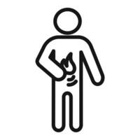 Indigestion Symbol mark in filled style vector
