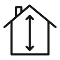 Minimum ceiling heights Symbol mark in filled style vector