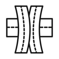 Multi level junction Symbol mark in filled style vector