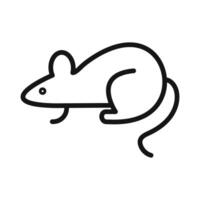 Mouse animal Symbol mark in filled style vector