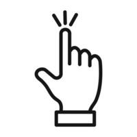 Hand clicking Symbol mark in filled style vector
