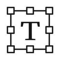 Text box Symbol mark in filled style vector