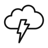 Thunder lightning Symbol mark in filled style vector