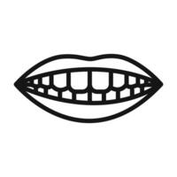 smile with teeth Symbol mark in filled style vector