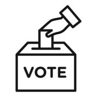 voting ballot box Symbol mark in filled style vector