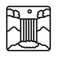waterfall Symbol mark in filled style vector