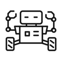Wheels robot Symbol mark in filled style vector