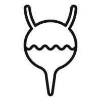 Urinary bladder Symbol mark in filled style vector