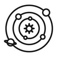 Solar System Symbol mark in filled style vector