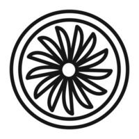 Plane turbine Symbol mark in filled style vector
