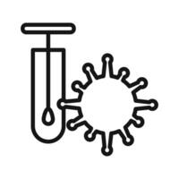 PCR test Symbol mark in filled style vector