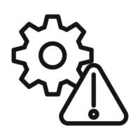 Technical warning Symbol mark in filled style vector
