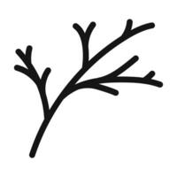 wood branch Symbol mark in filled style vector