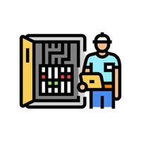 data logging audit energy color icon illustration vector