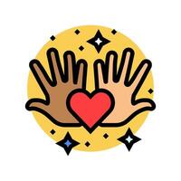 national friendship day usa holiday color icon illustration vector