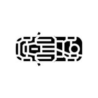 bottom view car modern glyph icon illustration vector