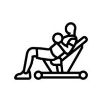 diamond push ups arm fitness exercise line icon illustration vector