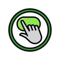 click and go app label product caution color icon illustration vector