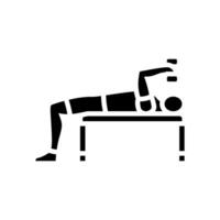 skull crushers arm fitness exercise glyph icon illustration vector
