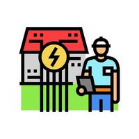 building envelope inspection color icon illustration vector