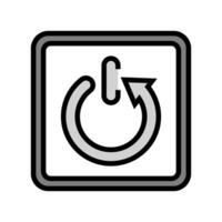 automatic shut down product label caution color icon illustration vector