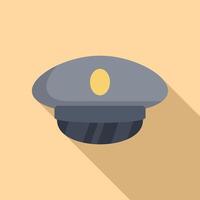 Police hat lying with shadow casting from behind vector