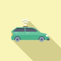 Green autonomous self driving vehicle using wireless network for navigation vector