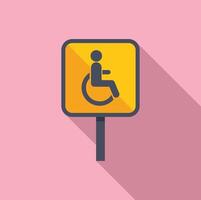 Parking sign indicating reserved space for disabled people vector