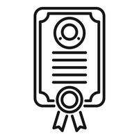 Official document showing proof of completion vector