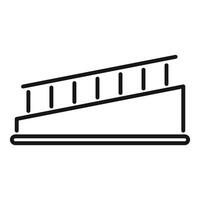 Inclined plane simple mechanical device for lifting objects vector