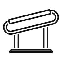 Empty production line conveyor belt icon showing manufacturing process vector