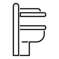 Plumbing pipe icon showing water flowing down vector
