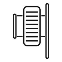 Radiator heating system maintaining comfortable room temperature icon vector