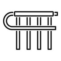 Plumbing system with pipes connecting to water heater vector