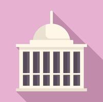White government building with columns and dome for politics vector