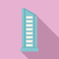 Modern building facade with long shadow on pink background vector